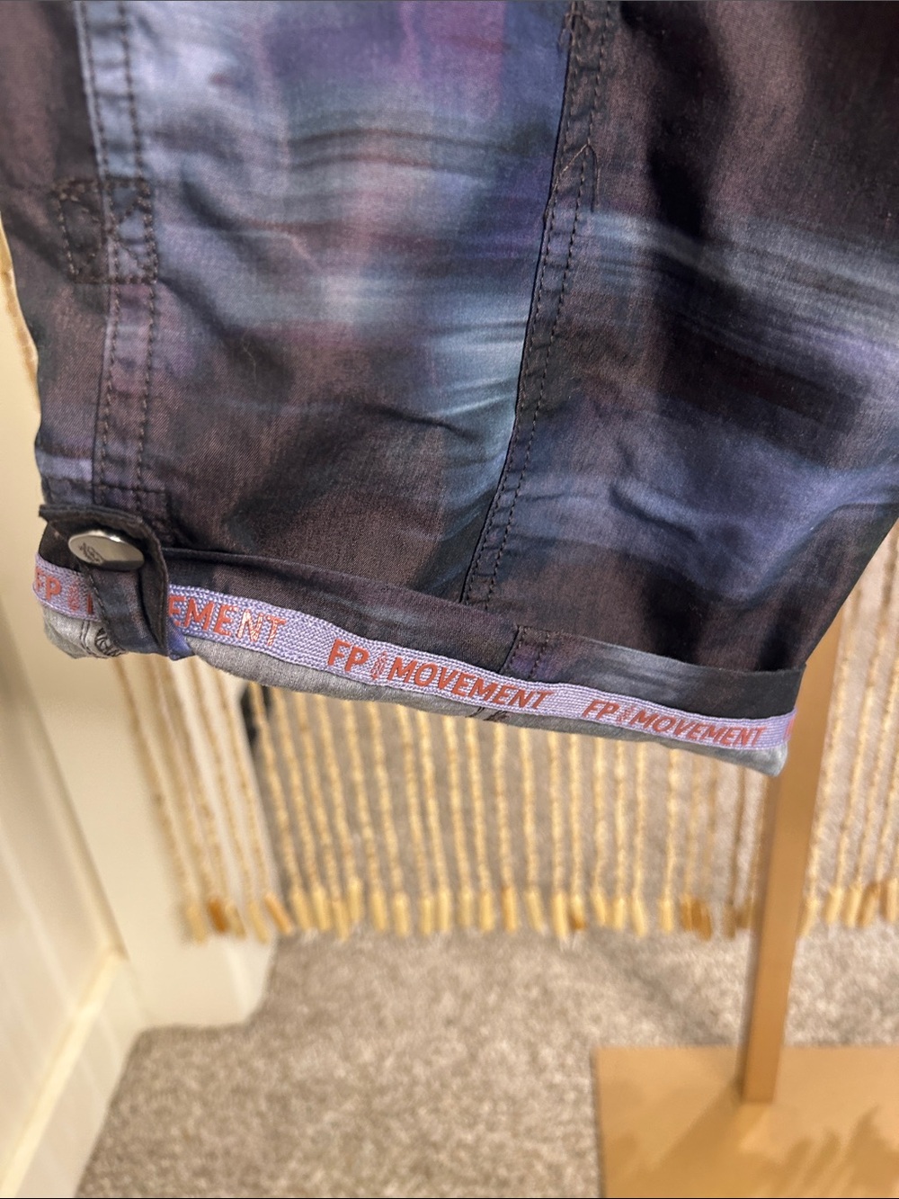 FP Movement Mesmorize Me Black and Purple Brush-Effect Cargo pants - Picture 11 of 16